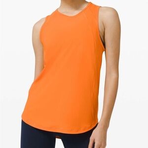 Lululemon sculpt tank in amber orange